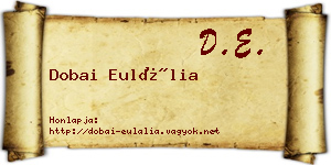 Dobai Eulália névjegykártya